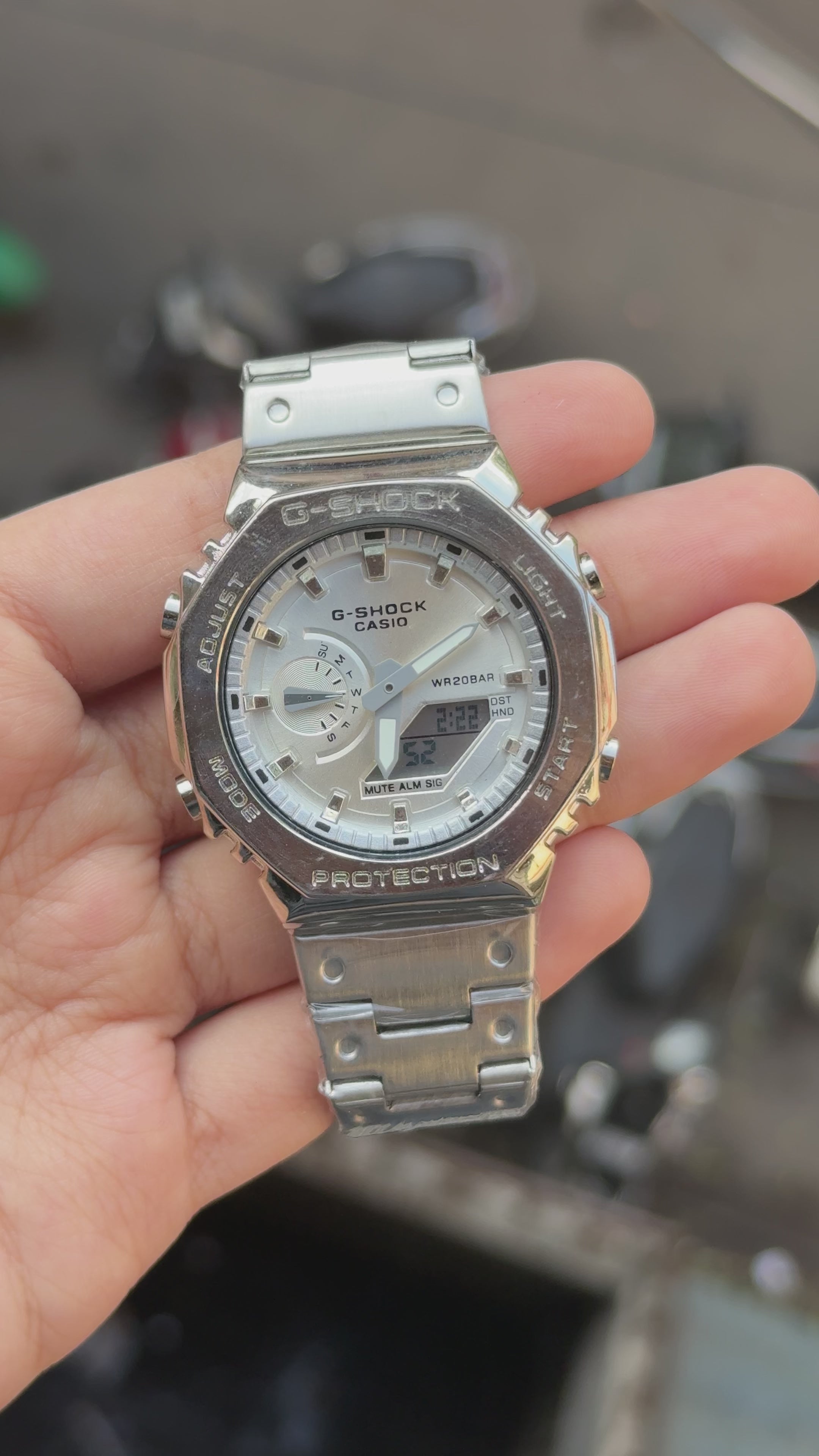 G-Shock GM-2110D All Working Silver White