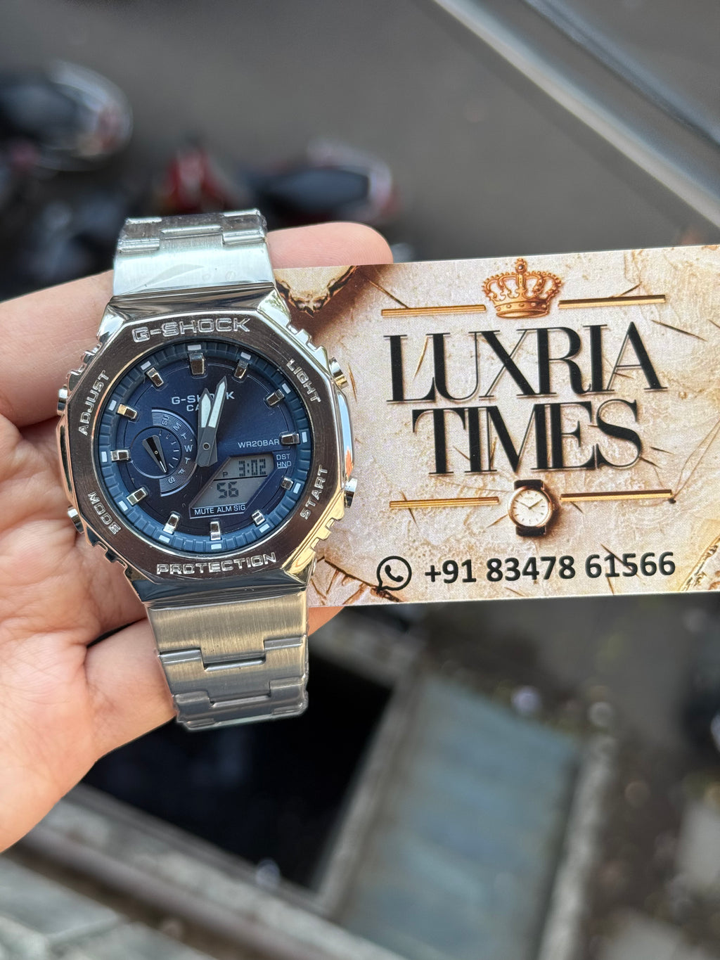 G-Shock GM-2110D All Working Silver Blue