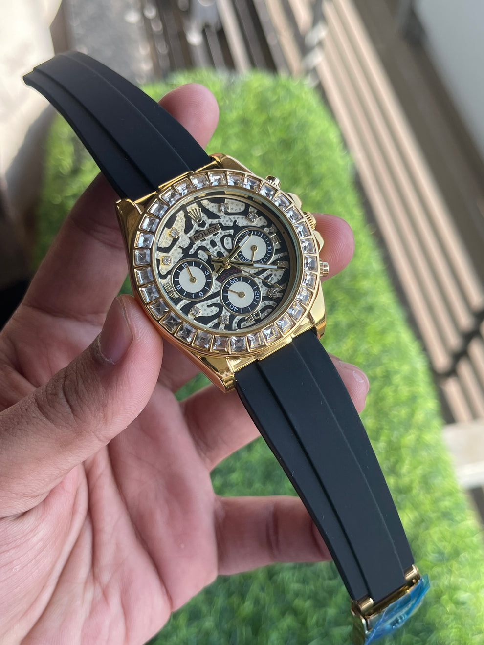 Rolex Tiger Hardik Pandya Edition Gold Black Quartz