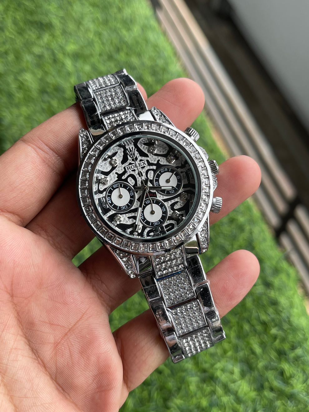 Rolex Tiger Quartz Chain Silver