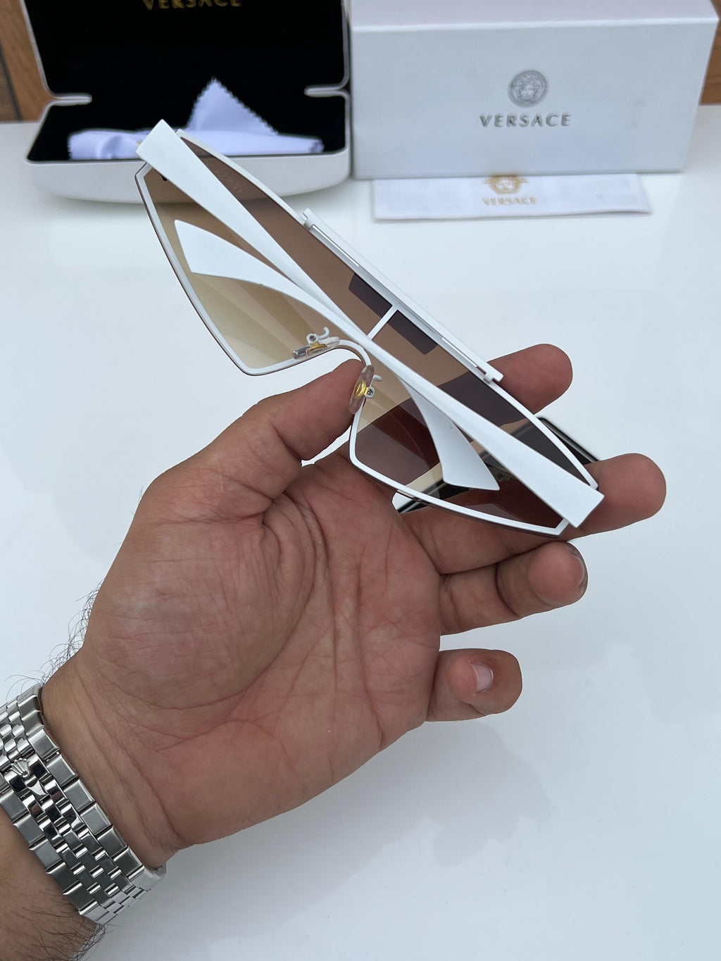 VERSACE 8051 WHITE BROWN