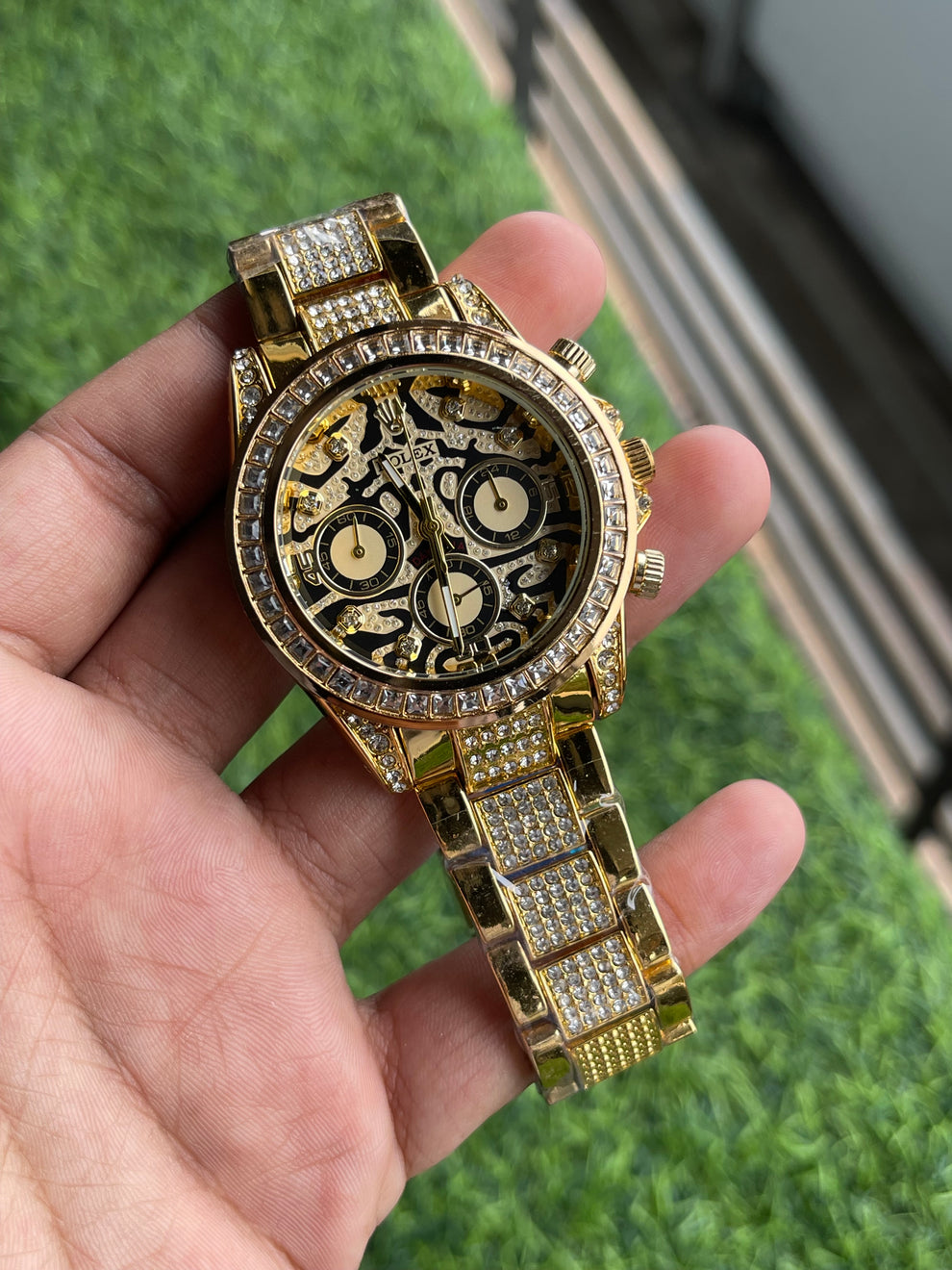 Rolex Tiger Quartz Chain Full Gold